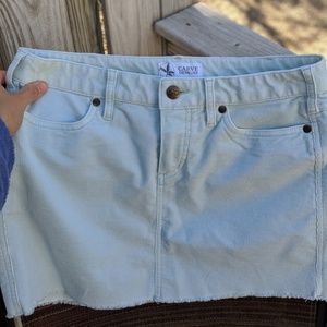 Women's carved design corduroy skirt